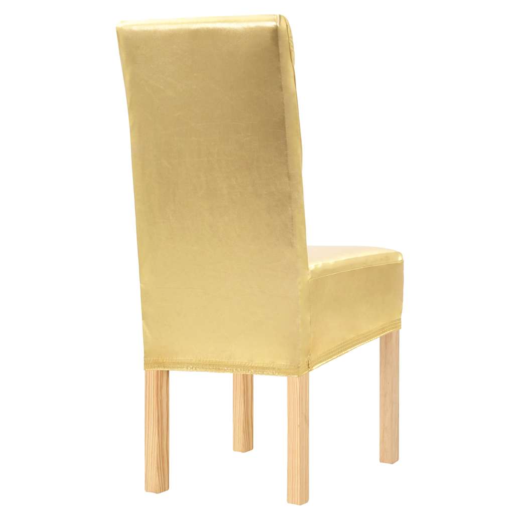 vidaXL Coprisedia 6 pz in Elasticizzato Oro - Image 1 of 2