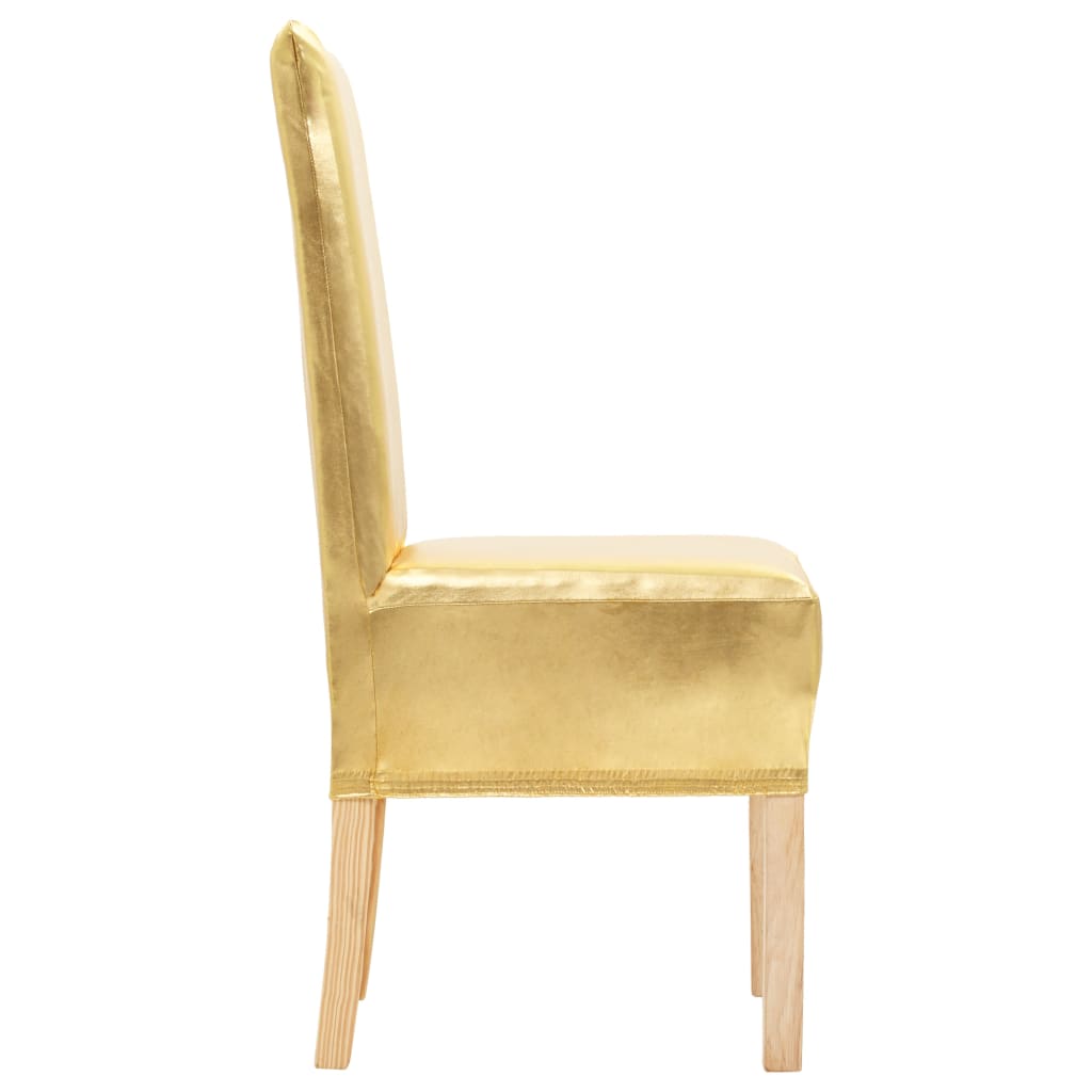 vidaXL Coprisedia 6 pz in Elasticizzato Oro - Image 2 of 2