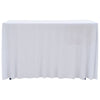 vidaXL Copertura Elastica per Tavolo con Gonna 2 pz 243x76x74cm Bianco - Image 1 of 3