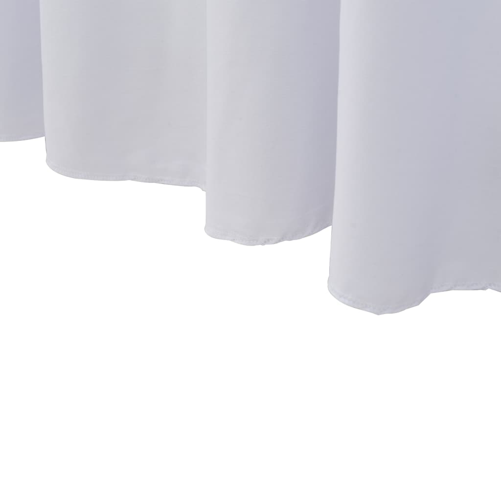 vidaXL Copertura Elastica per Tavolo con Gonna 2 pz 243x76x74cm Bianco - Image 3 of 3