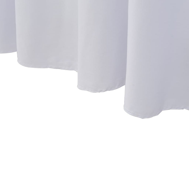vidaXL Copertura Elastica per Tavolo con Gonna 2 pz 243x76x74cm Bianco - Image 3 of 3