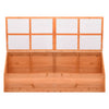 vidaXL Wooden Greenhouse with PC Panels, 180x57x62 cm, Brown - Image 2 of 4