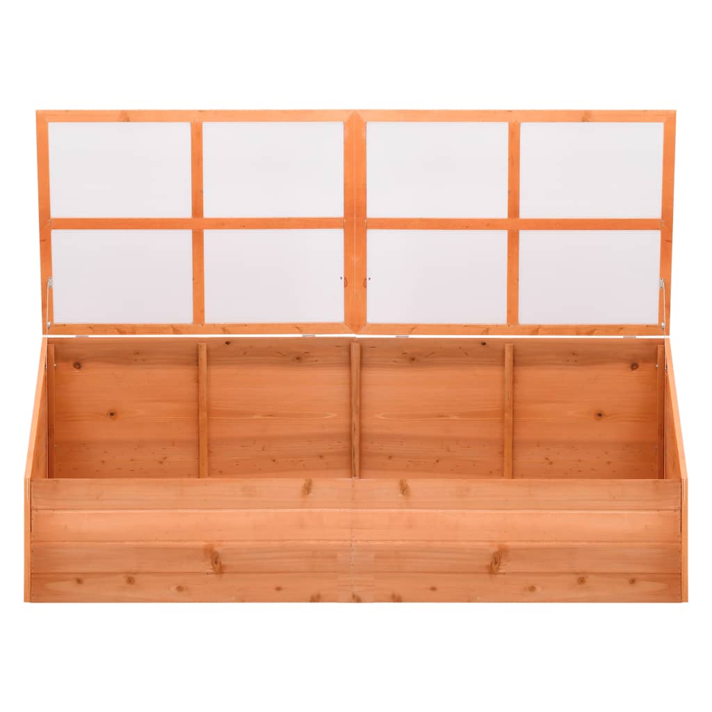 vidaXL Wooden Greenhouse with PC Panels, 180x57x62 cm, Brown - Image 2 of 4