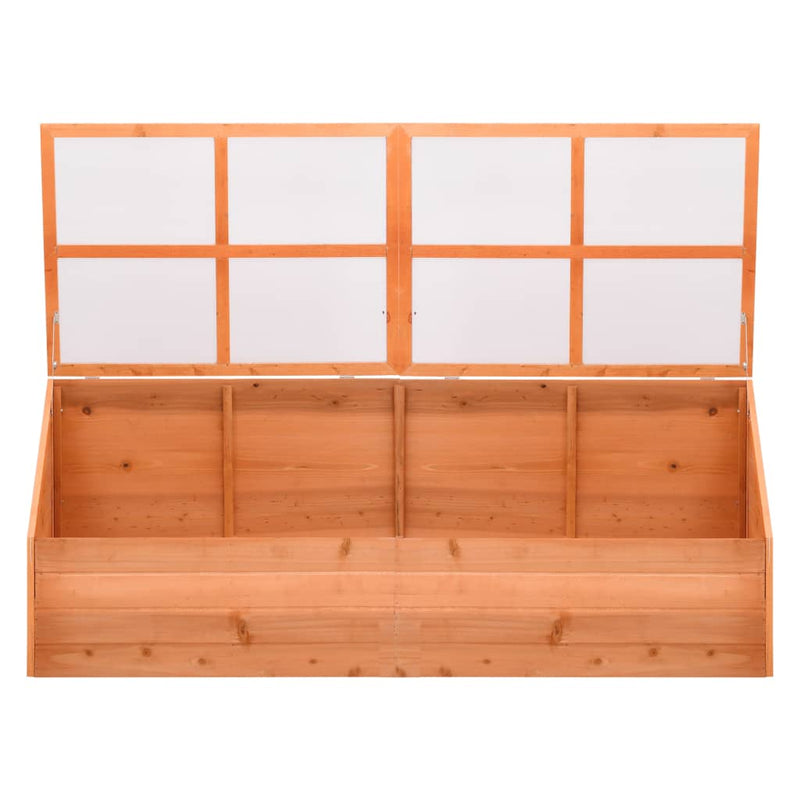 vidaXL Wooden Greenhouse with PC Panels, 180x57x62 cm, Brown - Image 2 of 4