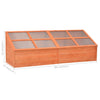 vidaXL Wooden Greenhouse with PC Panels, 180x57x62 cm, Brown - Image 4 of 4