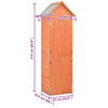 vidaXL Wooden Tool Shed 71x60x213 cm Brown - Image 10 of 10