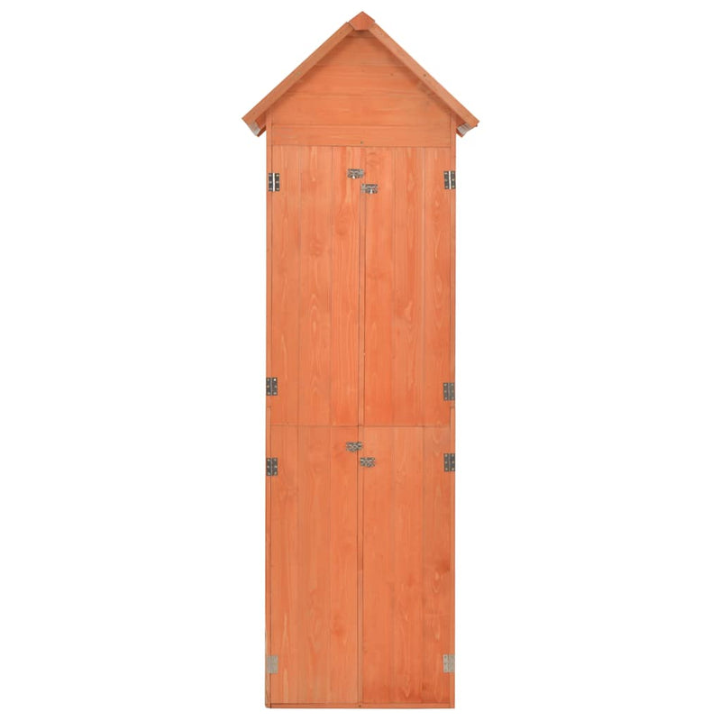 vidaXL Wooden Tool Shed 71x60x213 cm Brown - Image 4 of 10