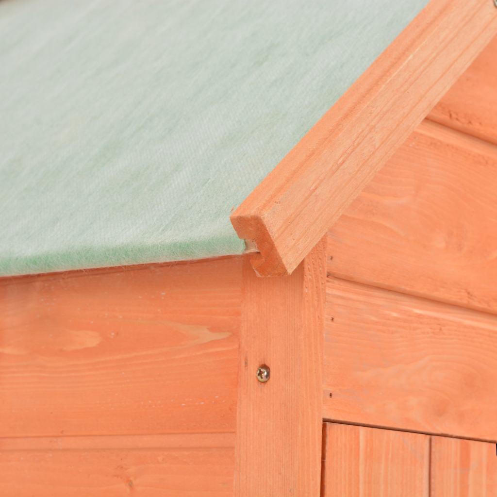vidaXL Wooden Tool Shed 71x60x213 cm Brown - Image 7 of 10