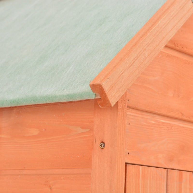 vidaXL Wooden Tool Shed 71x60x213 cm Brown - Image 7 of 10