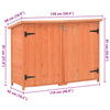 vidaXL Caseta para Herramientas de Madera 128x42x91 cm Marrón - Image 10 of 10