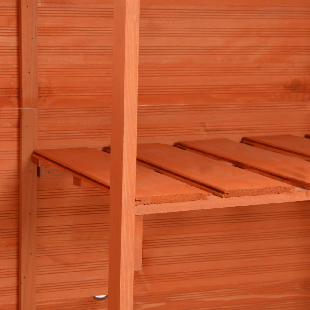 vidaXL Caseta para Herramientas de Madera 128x42x91 cm Marrón - Image 7 of 10