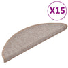 vidaXL Tappetini per scale 15 pz 56x17x3 cm Marrone chiaro Semicircolari - Image 8 of 31
