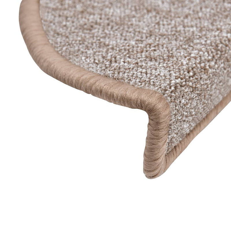 vidaXL Tappetini per scale 15 pz 56x17x3 cm Marrone chiaro Semicircolari - Image 24 of 31