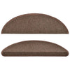 vidaXL Tappetini per scale 15 pz 56x17x3 cm Marrone caffè Semicircolari - Image 4 of 8