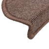 vidaXL Tappetini per scale 15 pz 56x17x3 cm Marrone caffè Semicircolari - Image 6 of 8