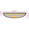 vidaXL Tappetini per scale 15 pz 56x17x3 cm Marrone caffè Semicircolari - Image 8 of 8