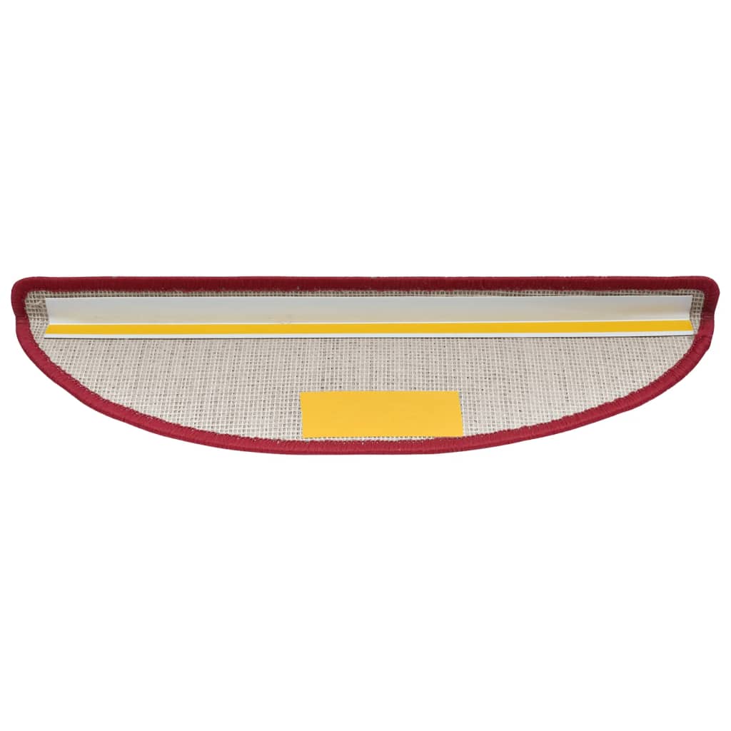 vidaXL Tappetini per scale 15 pz 56x17x3 cm Rossi semicircolari - Image 5 of 9