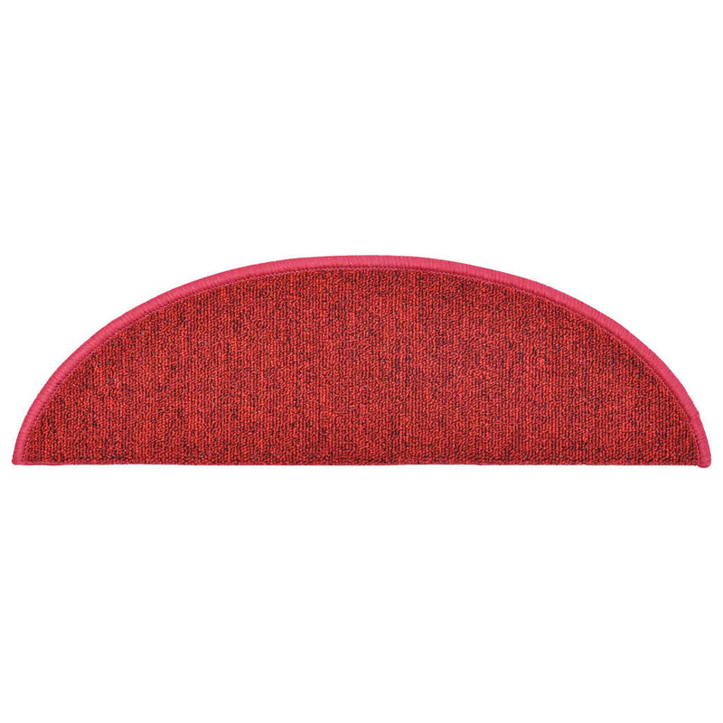 vidaXL Tappetini per scale 15 pz 56x17x3 cm Rossi semicircolari - Image 6 of 9