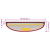 vidaXL Tappetini per scale 15 pz 56x17x3 cm Rossi semicircolari - Image 9 of 9