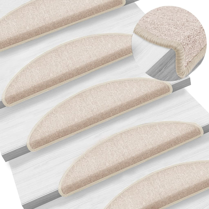 vidaXL Tappetini per scale 15 pz 56x17x3 cm Talpa Semicircolari - Image 1 of 8