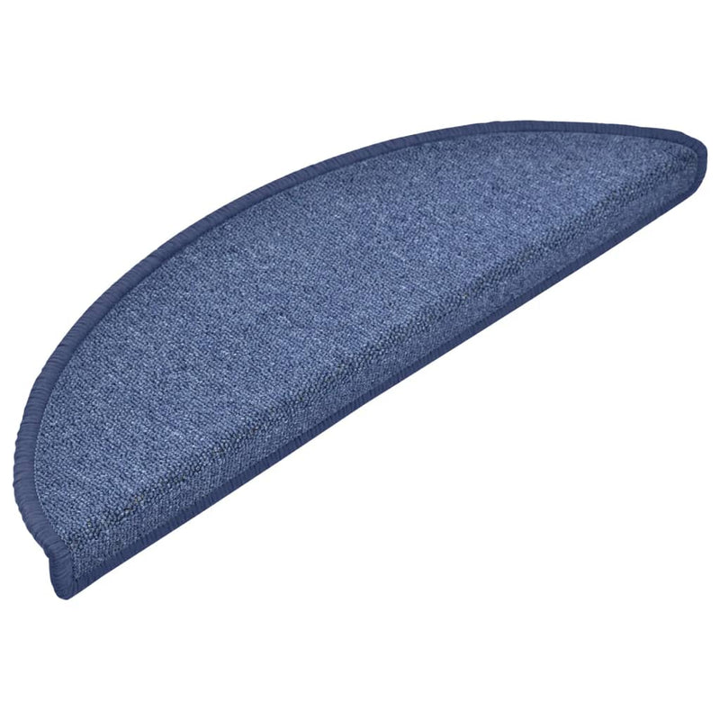 vidaXL Tappetini per scale 10 pz 56x17x3 cm blu semicircolari - Image 16 of 48