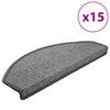 vidaXL Tappetini per scale 15 pz 65x24x4 cm Grigio scuro Semicircolari Grandi - Image 2 of 9