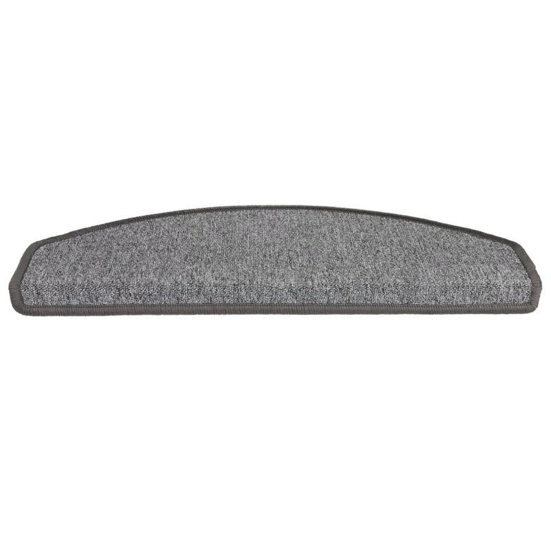 vidaXL Tappetini per scale 15 pz 65x24x4 cm Grigio scuro Semicircolari Grandi - Image 4 of 9