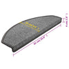 vidaXL Tappetini per scale 15 pz 65x24x4 cm Grigio scuro Semicircolari Grandi - Image 9 of 9