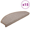 vidaXL Tappetini per scale 15 pz 65x24x4 cm Marrone chiaro Semicircolari Grandi - Image 2 of 9