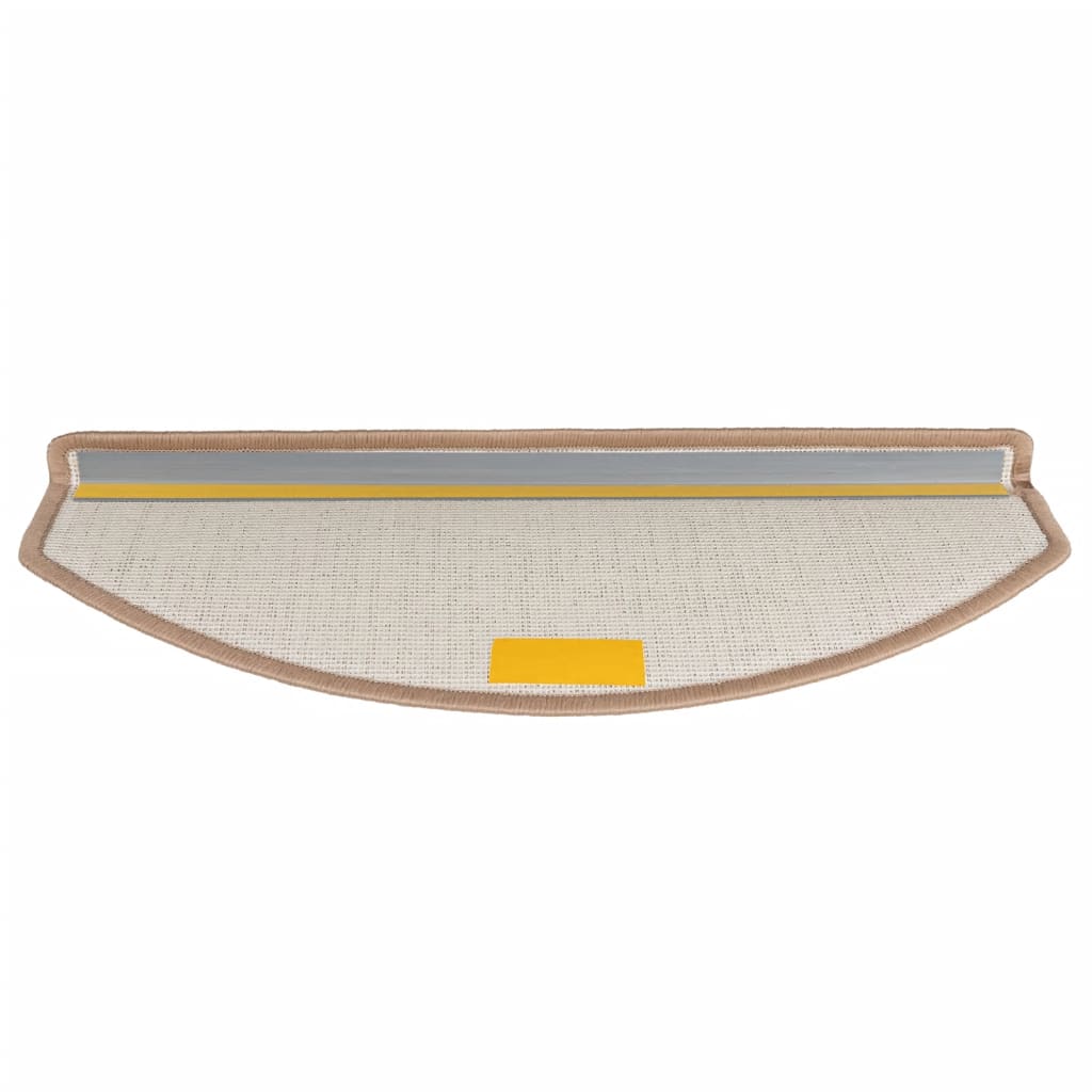 vidaXL Tappetini per scale 15 pz 65x24x4 cm Marrone chiaro Semicircolari Grandi - Image 5 of 9