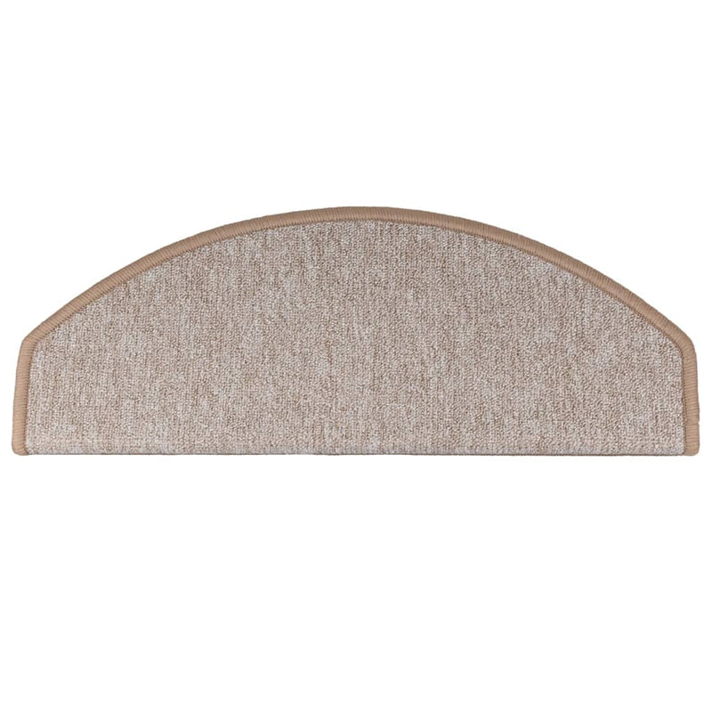 vidaXL Tappetini per scale 15 pz 65x24x4 cm Marrone chiaro Semicircolari Grandi - Image 6 of 9