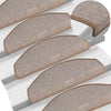 vidaXL Tappetini per scale 15 pz 65x24x4 cm Marrone chiaro Semicircolari Grandi - Image 1 of 9