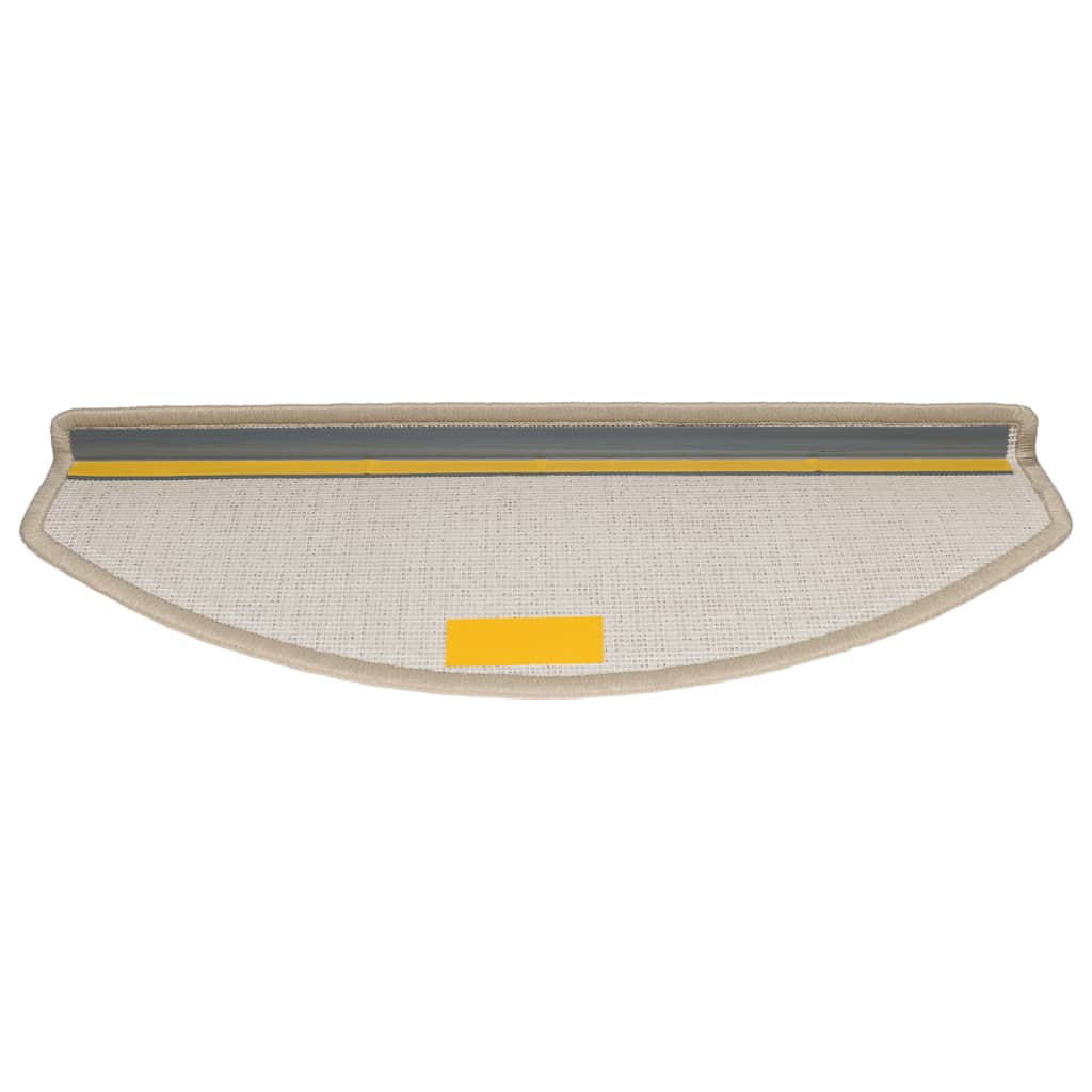 vidaXL Tappetini per scale 15 pz 65x24x4 cm tortora semicircolari grandi - Image 5 of 9