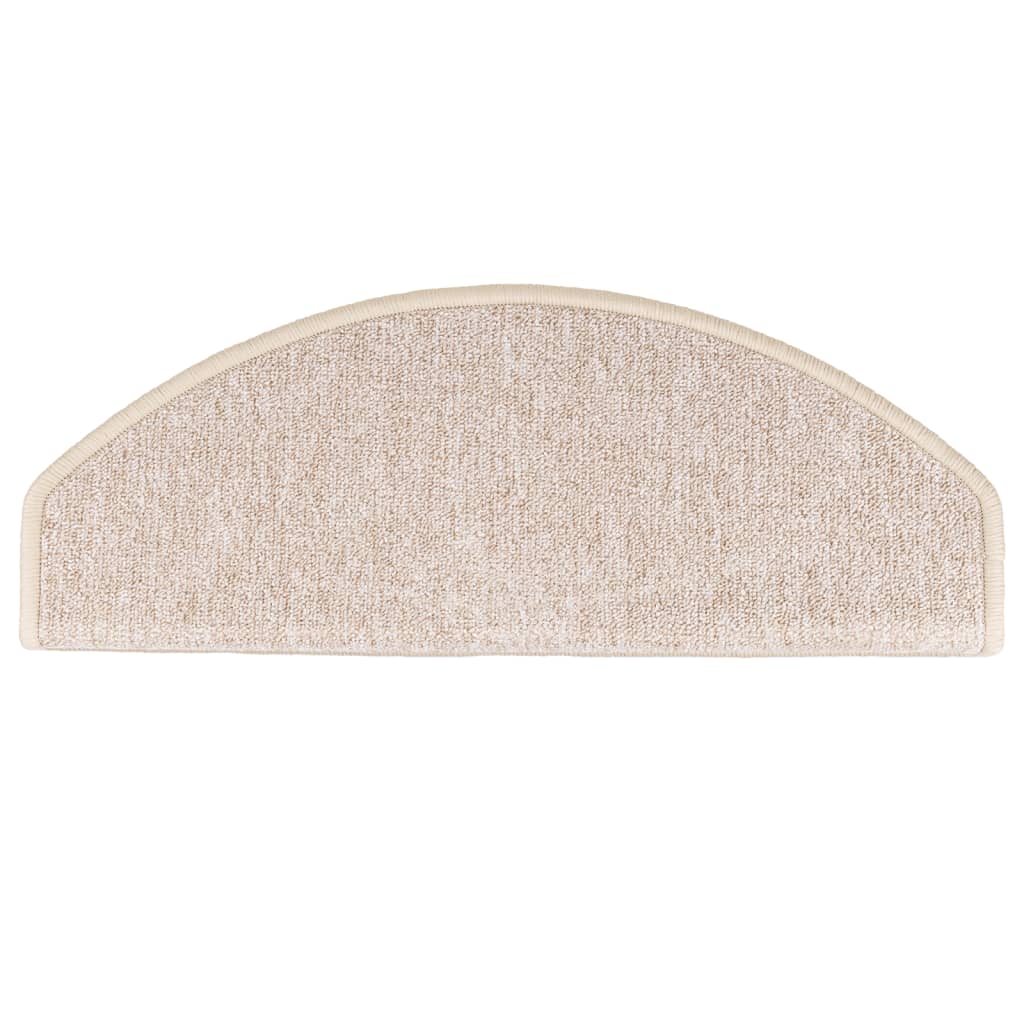 vidaXL Tappetini per scale 15 pz 65x24x4 cm tortora semicircolari grandi - Image 6 of 9