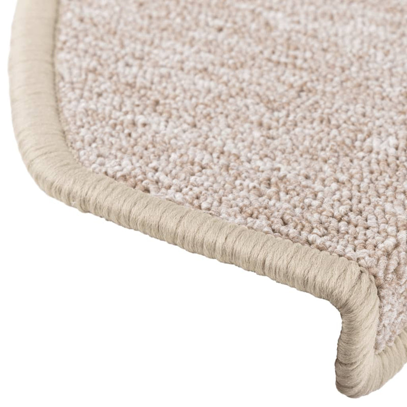vidaXL Tappetini per scale 15 pz 65x24x4 cm tortora semicircolari grandi - Image 7 of 9