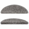 vidaXL Tappetini per scale 15 pz 56x17x3 cm Grigio Semicircolari - Image 4 of 8