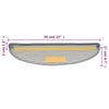 vidaXL Tappetini per scale 15 pz 56x17x3 cm Grigio Semicircolari - Image 8 of 8