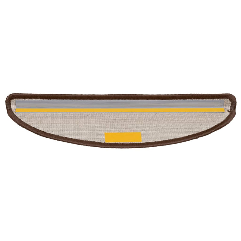 vidaXL Tappetini per scale 15 pz 56x17x3 cm Marrone chiaro Semicircolari - Image 17 of 31