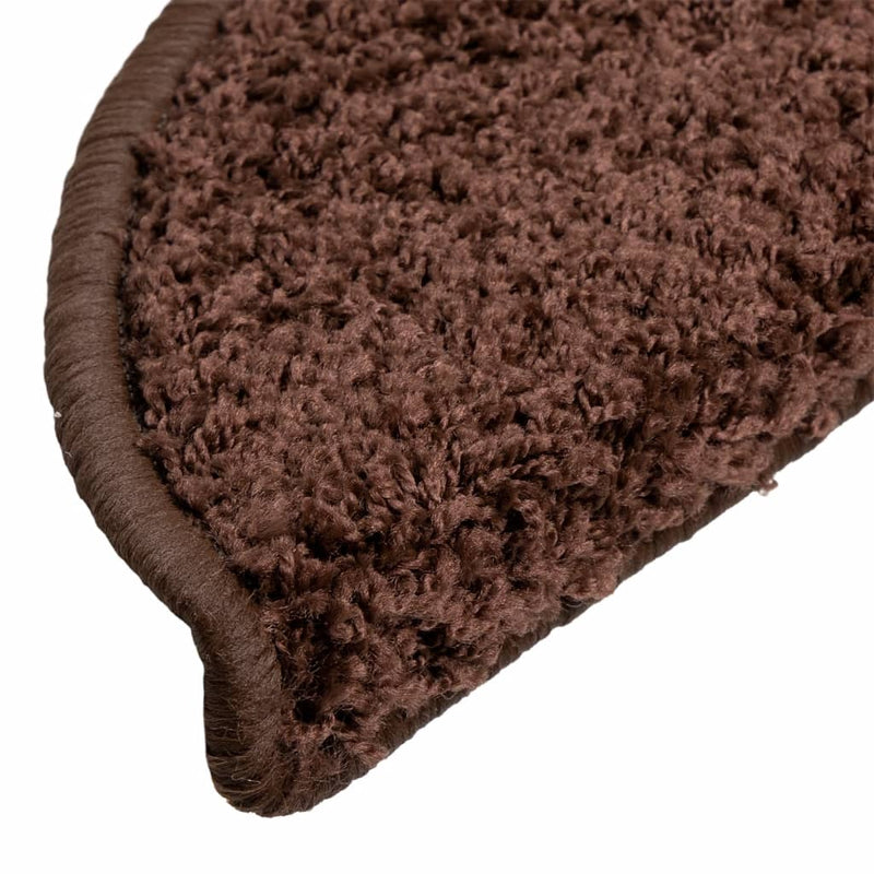 vidaXL Tappetini per scale 15 pz 56x17x3 cm Marrone chiaro Semicircolari - Image 21 of 31