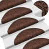vidaXL Tappetini per scale 15 pz 56x17x3 cm Marrone chiaro Semicircolari - Image 2 of 31