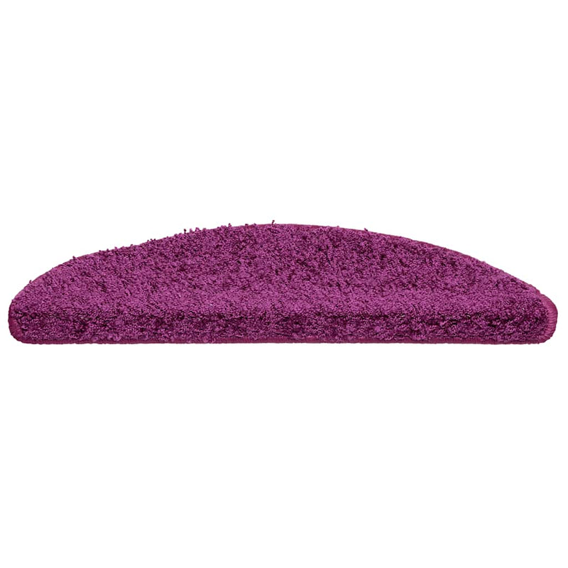 vidaXL Tappetini per scale 15 pz 56x17x3 cm Viola Semicircolari - Image 4 of 8