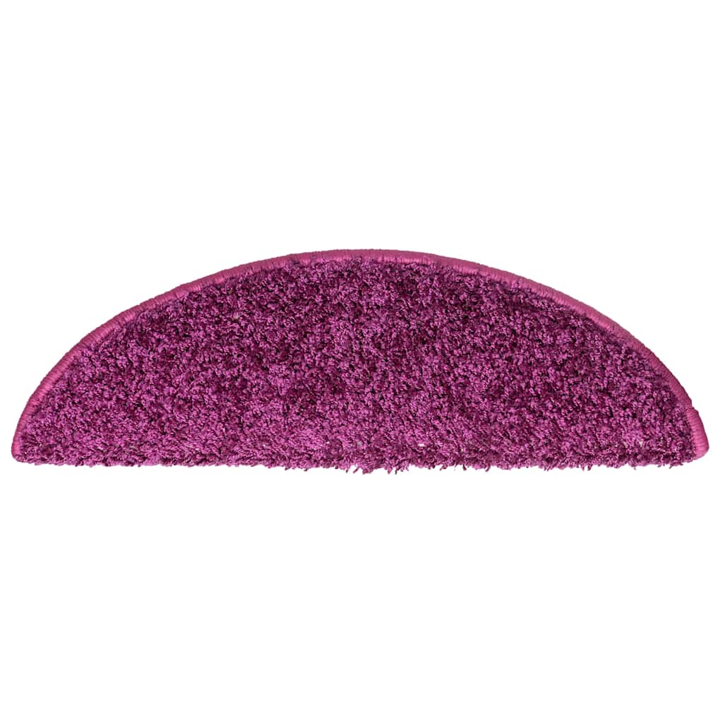 vidaXL Tappetini per scale 15 pz 56x17x3 cm Viola Semicircolari - Image 6 of 8