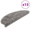 vidaXL Tappetini per scale 15 pz 65x21x4 cm Grigio Semicircolari Grandi - Image 2 of 9