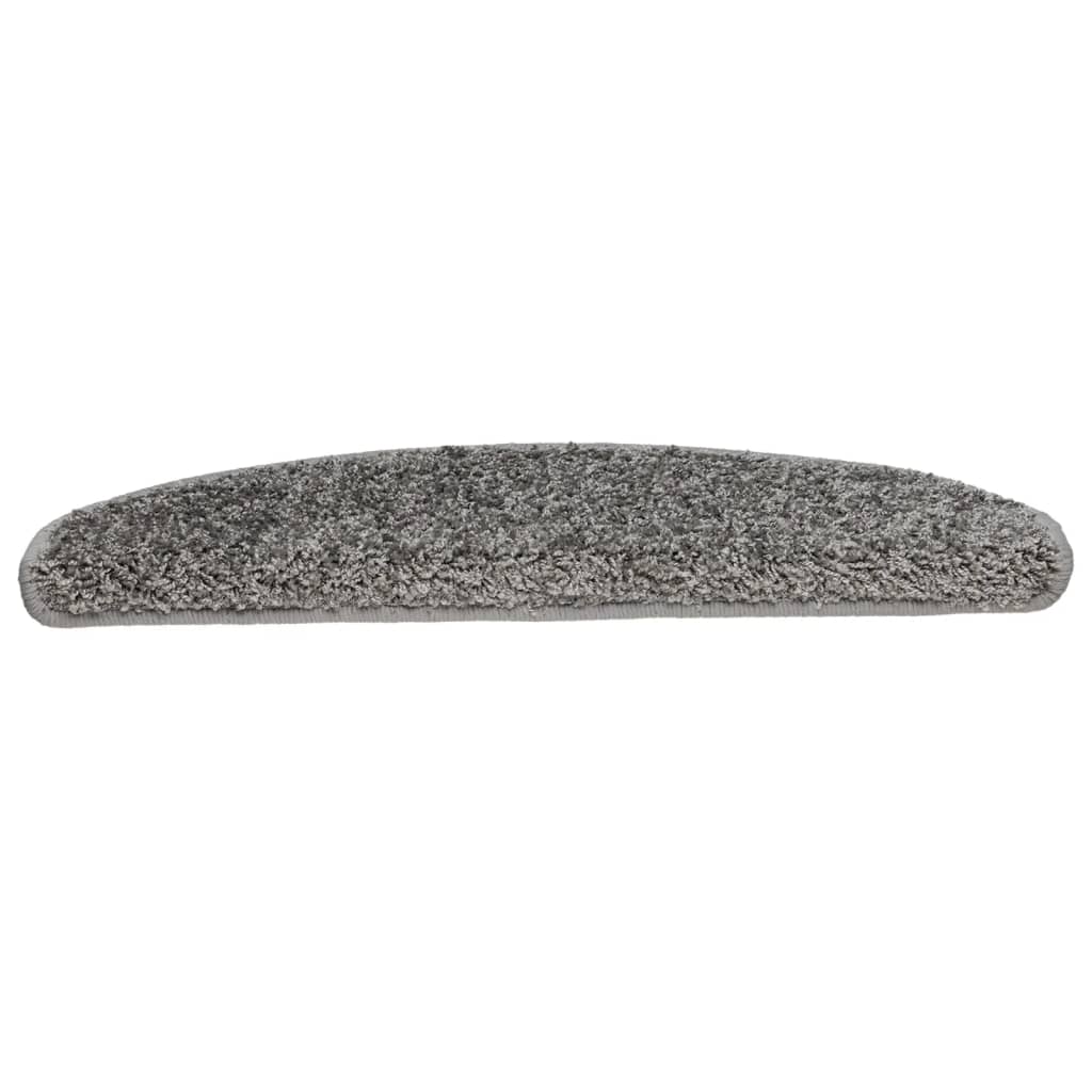 vidaXL Tappetini per scale 15 pz 65x21x4 cm Grigio Semicircolari Grandi - Image 4 of 9