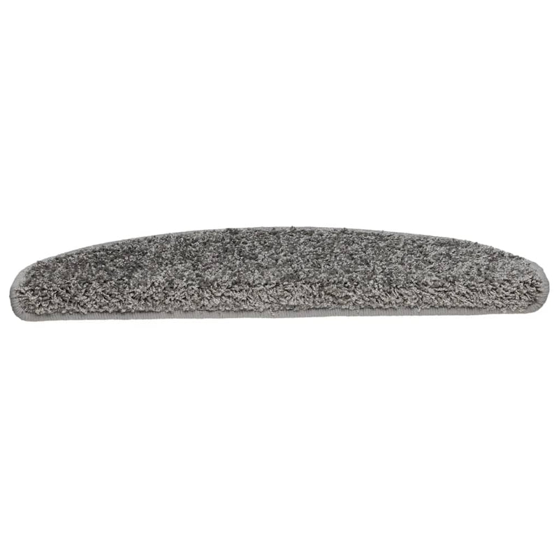 vidaXL Tappetini per scale 15 pz 65x21x4 cm Grigio Semicircolari Grandi - Image 4 of 9