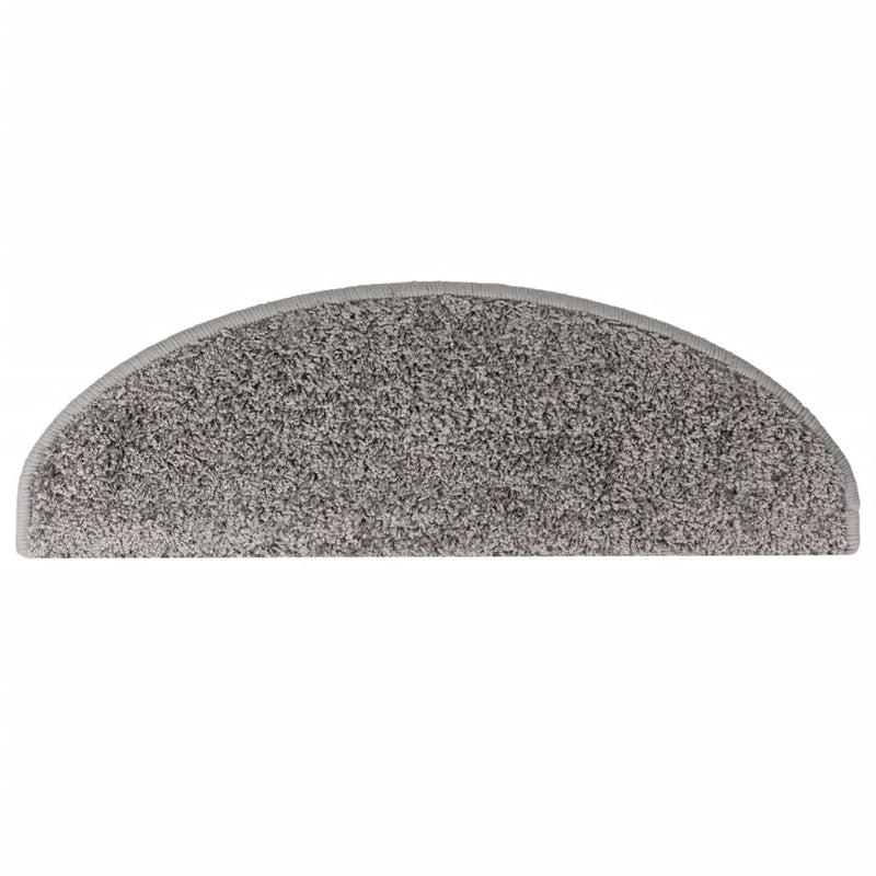 vidaXL Tappetini per scale 15 pz 65x21x4 cm Grigio Semicircolari Grandi - Image 6 of 9