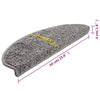 vidaXL Tappetini per scale 15 pz 65x21x4 cm Grigio Semicircolari Grandi - Image 9 of 9