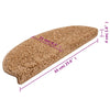 vidaXL Tappetini per scale 15 pz 65x21x4 cm Beige Semicircolari Grandi - Image 9 of 9