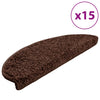 vidaXL Tappetini per scale 15 pz 65x21x4 cm Marrone Semicircolari Grandi - Image 2 of 9