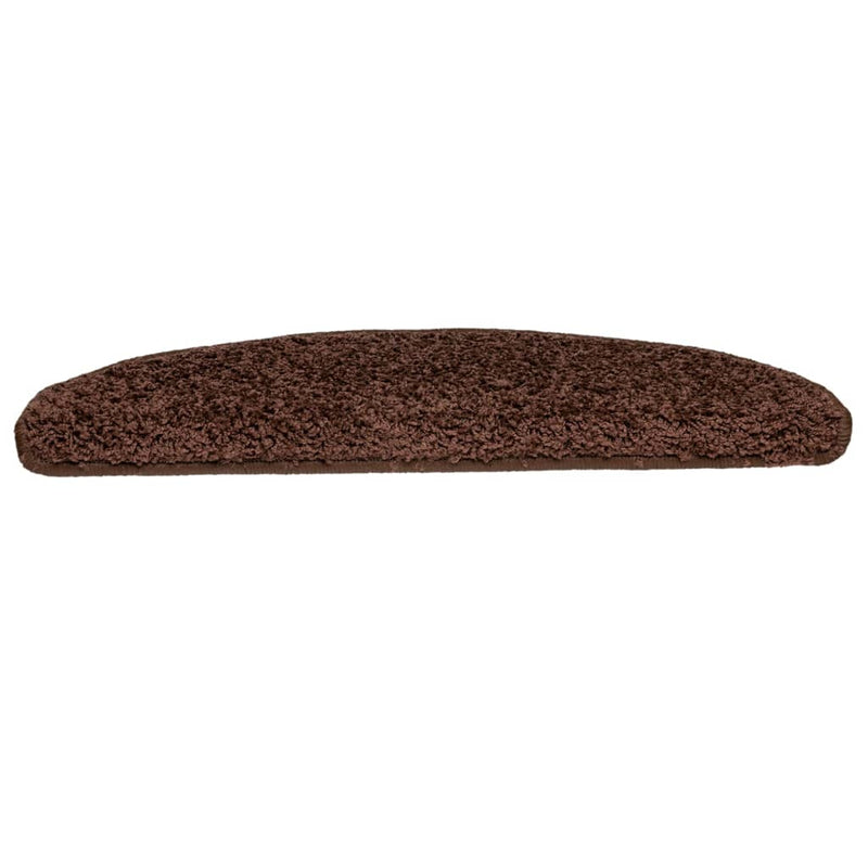 vidaXL Tappetini per scale 15 pz 65x21x4 cm Marrone Semicircolari Grandi - Image 4 of 9